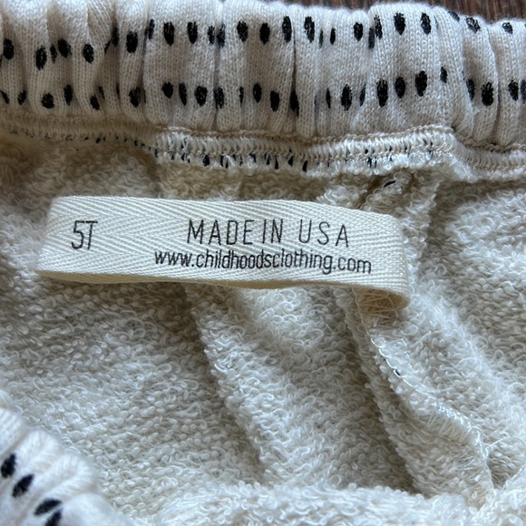 NWOT Childhoods Clothing Shorties size 5T  in Black Domino Print - Picture 7 of 9